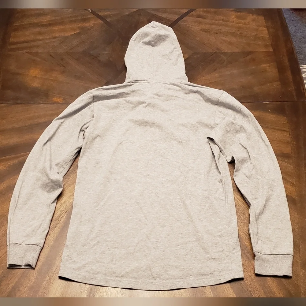 Adidas Gray Hoodie with Black Logo Mens Size Small